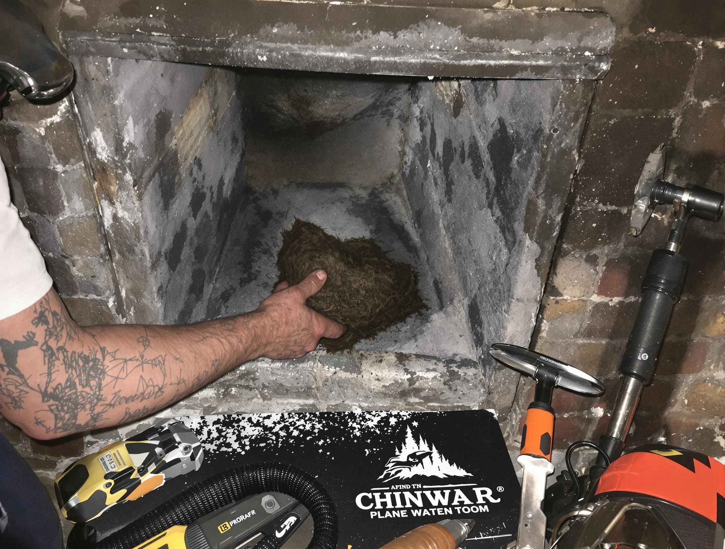 Gilbert Chimney Sweep safely removing debris and screening chimney in Gilbert, AZ
