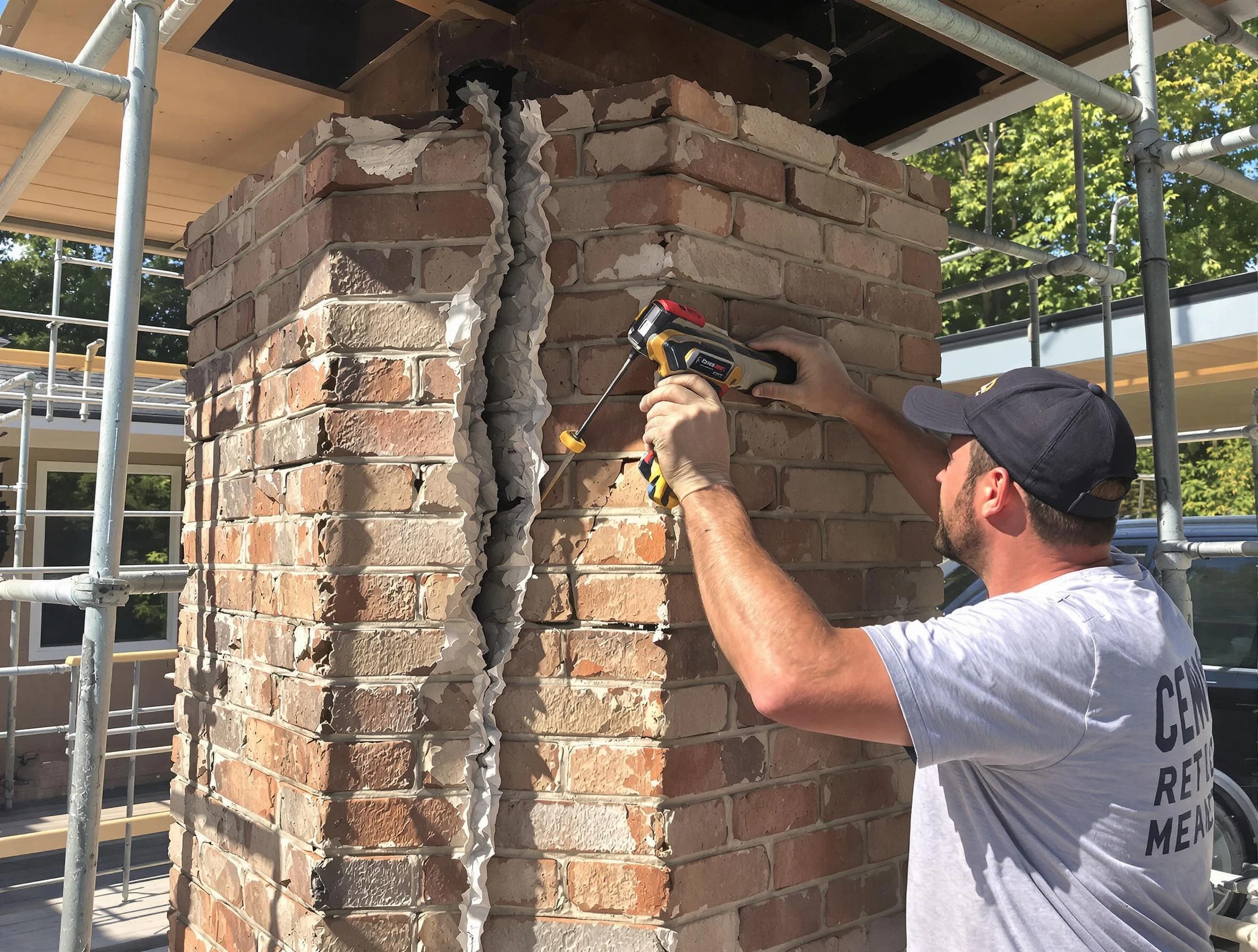 Gilbert Chimney Sweep technician performing chimney repair in Gilbert, AZ