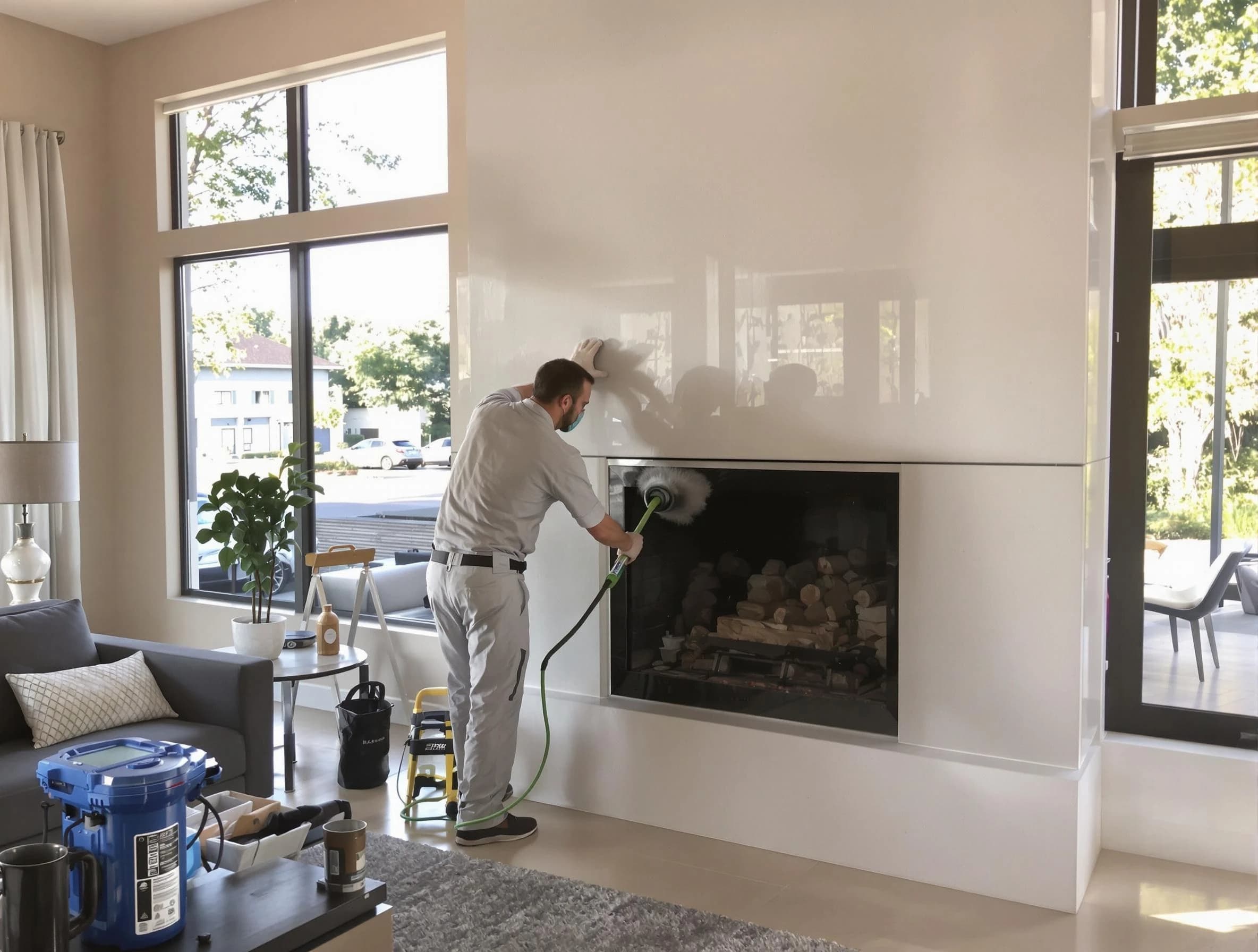 Gilbert Chimney Sweep performing thorough soot removal in Gilbert, AZ