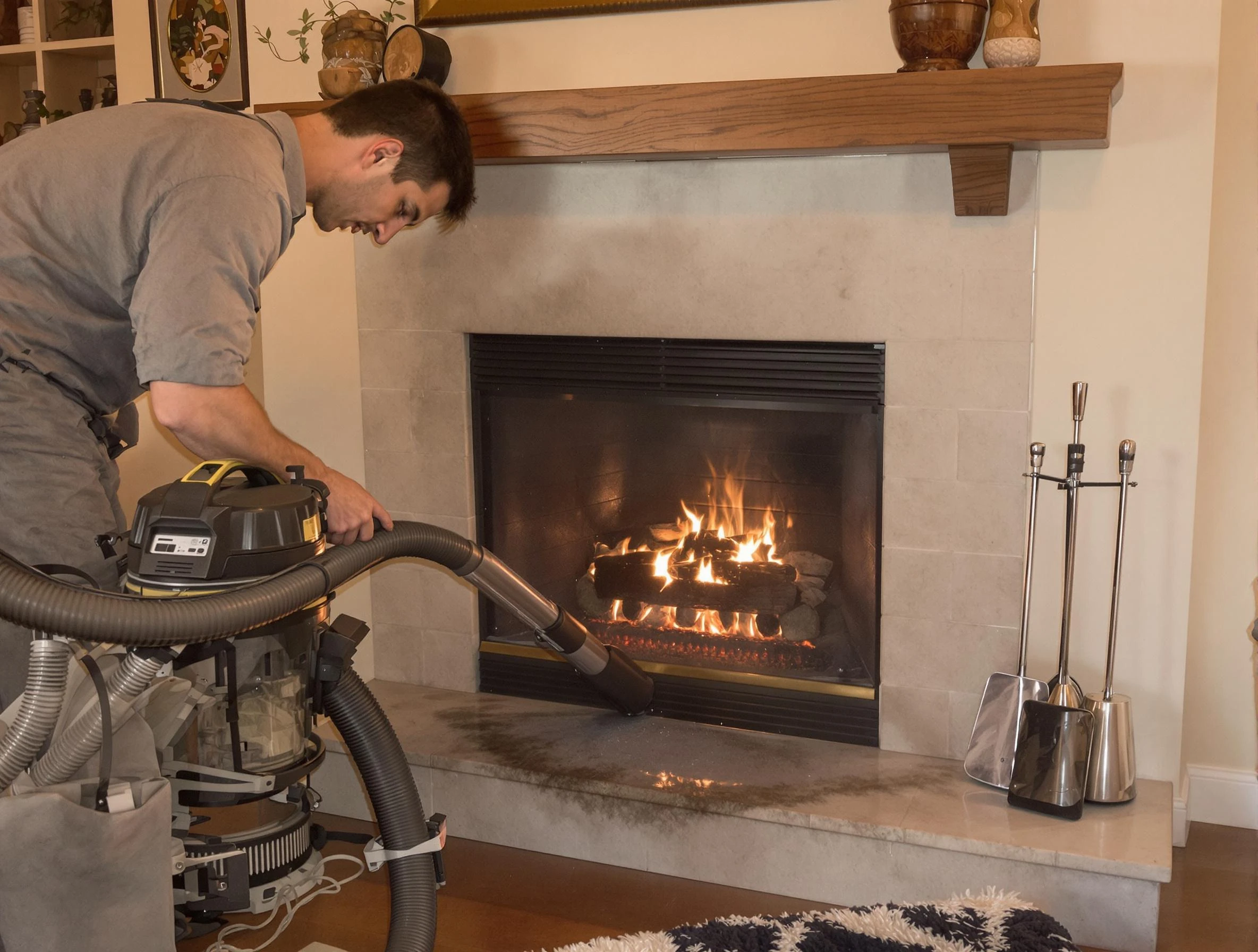 Routine fireplace upkeep by Gilbert Chimney Sweep in Gilbert, AZ